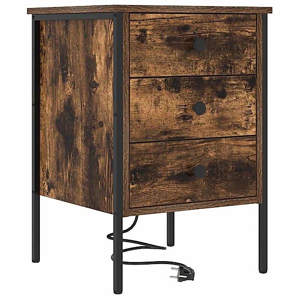 vidaXL Nachttisch Räuchereiche 42 x 41 x 61 cm Holzwerkstoff 859484 günstig online kaufen
