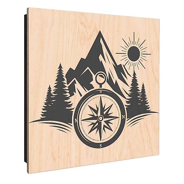 Banjado Großer Schlüsselkasten Holz 30x30cm Schwarz Scharnier Links 50 Hake günstig online kaufen