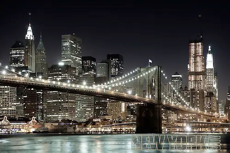 Papermoon Fototapete »Manhatten Bridge« glatt günstig online kaufen