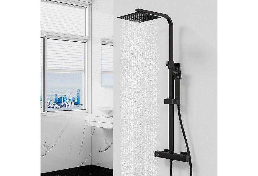 Aica Sanitär Duschsystem AICA 38°C Thermostat-Duschset mit Regendusche & Ha günstig online kaufen