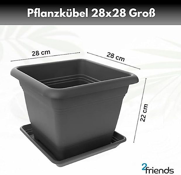 SUSTANIA Blumentopf Tomatentopf mit Untersetzer (14er günstig online kaufen