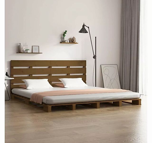 furnicato Bett Massivholzbett Honigbraun Kiefer 150x200 cm günstig online kaufen