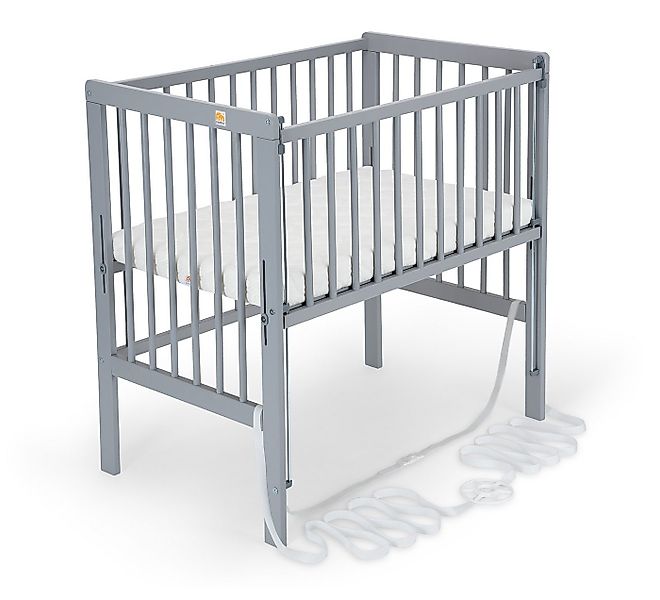 FabiMax Beistellbett Flex grau, 2in1, Beistellbett und Stubenbettchen in Ei günstig online kaufen