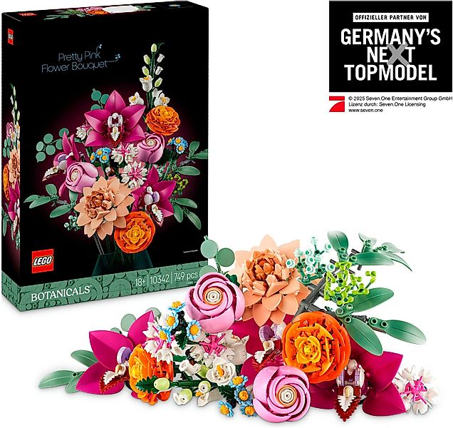 LEGO® Schöner Rosafarbener Blumenstrauß (10342), LEGO günstig online kaufen