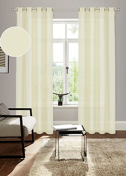 Bruno Banani Vorhang »Lagan« Ösen 2 Stk. tlg. 2-er Set, gewebt, Microfaser, günstig online kaufen