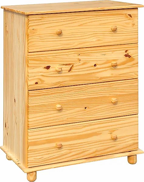 Möbilia Kommode "Chur" aus massiven Kiefernholz, Breite 80 cm, Höhe 102 cm günstig online kaufen