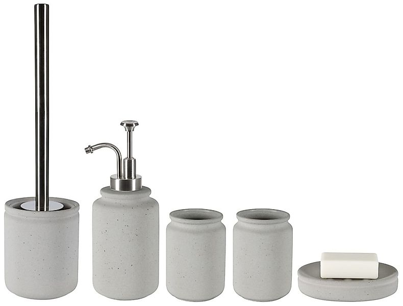spirella Badaccessoires-Sets CEMENT, Zubehör-Set aus hochwertiger Keramik, günstig online kaufen