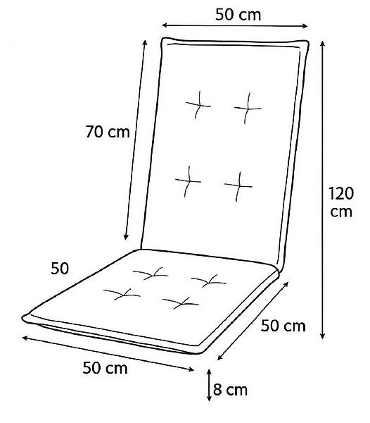 Madison Hochlehnerauflage 6er Set A 029 Gartenstuhl Auflagen Kissen Polster günstig online kaufen