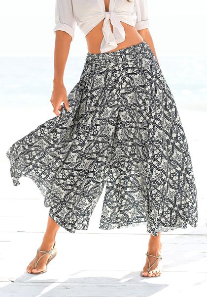 LASCANA Hosenrock mit Alloverdruck, Culotte, extraweites günstig online kaufen