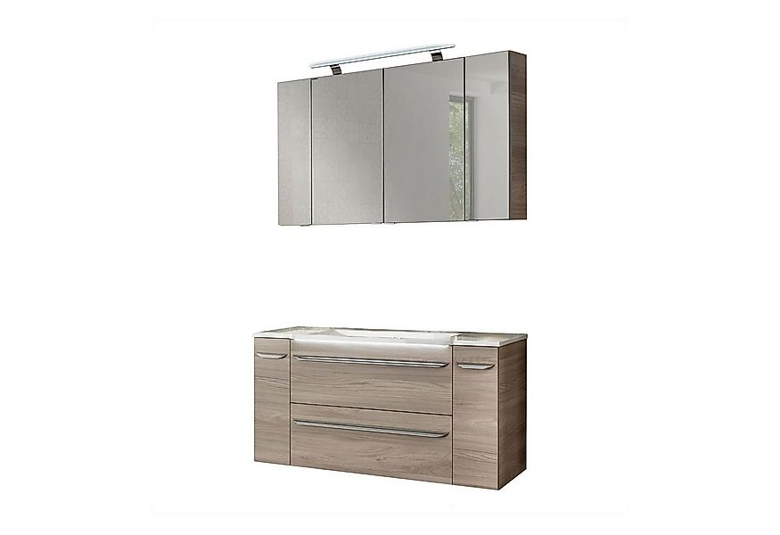 FACKELMANN Badmöbel-Set LUXOR 7-teiliges Set, LED-Spiegelschrank + Untersch günstig online kaufen