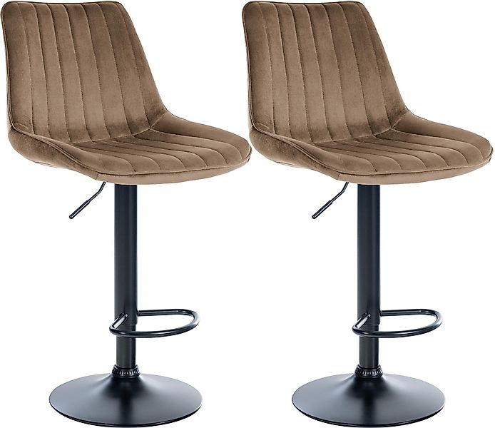 CLP Barhocker Toni Samt (2er Set, günstig online kaufen