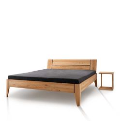 Doppelbett Bettgestell aus Wildeiche Massivholz stabverleimt günstig online kaufen