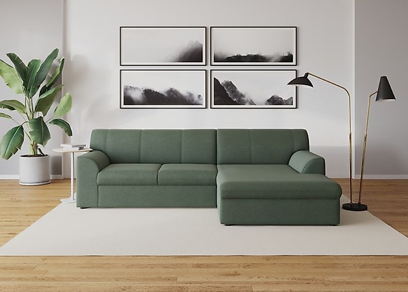 DOMO collection Ecksofa »Topper, elegant und zeitlos, kompaktes Stellmaß 24 günstig online kaufen