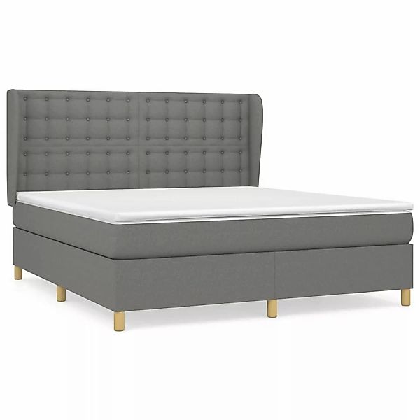vidaXL Boxspringbett mit Matratze Dunkelgrau 180x200 cm Stoff1376675 günstig online kaufen