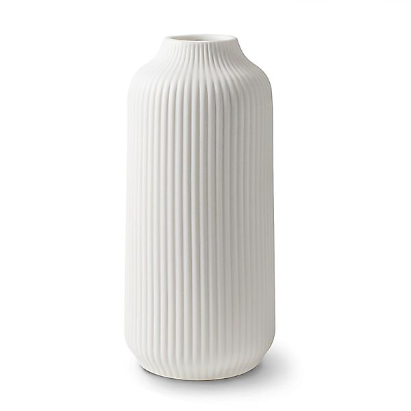 flature Tischvase Keramik Vase mit Rillen günstig online kaufen