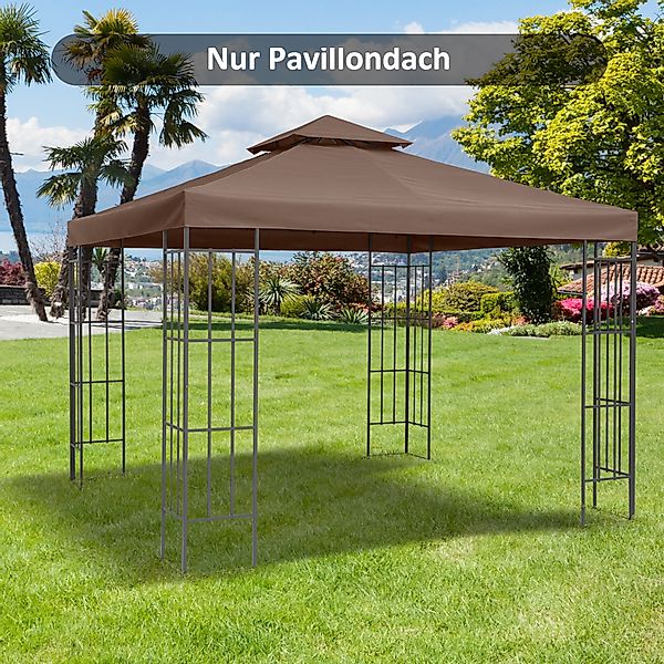 Outsunny Ersatzdach 3x3m Pavillondach für Metallpavillon, wetterfestes Poly günstig online kaufen