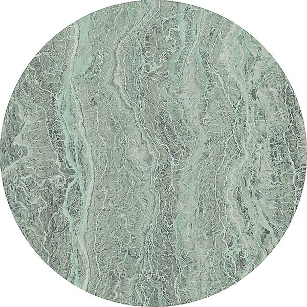 Sanders & Sanders Selbstklebende Runde Tapete Marmor Grün Ø 125 cm 611725 günstig online kaufen
