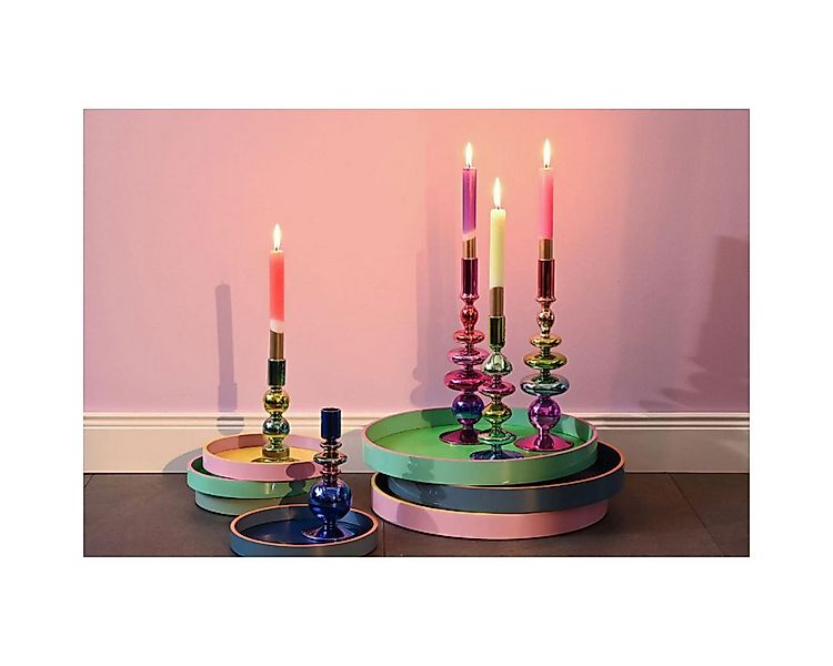Giftcompany Kerzenhalter Kerzenständer Shanghai Pink Rot Lila (27,7cm) günstig online kaufen