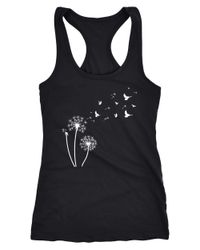 Neverless Tanktop Damen Tank-Top Pusteblume Vögel günstig online kaufen