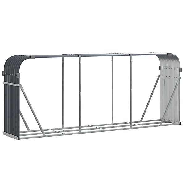vidaXL Kaminholzunterstand Anthrazit 234x45x100 cm Verzinkter Stahl 364565 günstig online kaufen