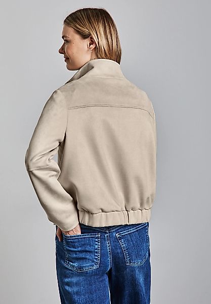 STREET ONE Lederimitatjacke, ohne Kapuze, aus softem Materialmix günstig online kaufen