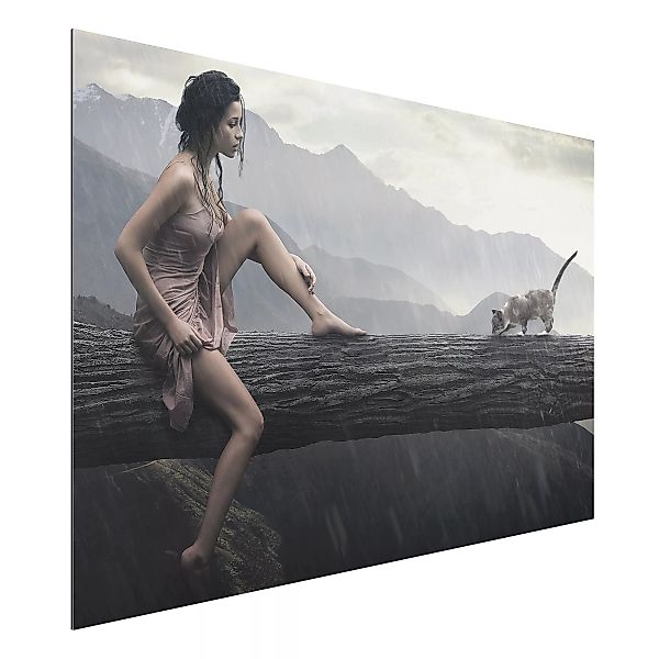 Alu-Dibond Bild Akt & Erotik - Querformat 3:2 Jane in the Rain günstig online kaufen