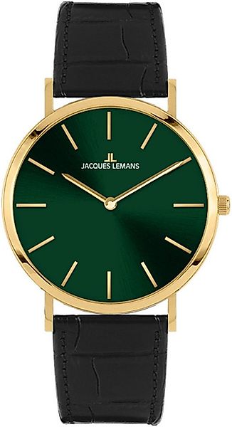 Jacques Lemans Quarzuhr Nizza 1-2172G, Armbanduhr, Damenuhr, Lederarmband, günstig online kaufen