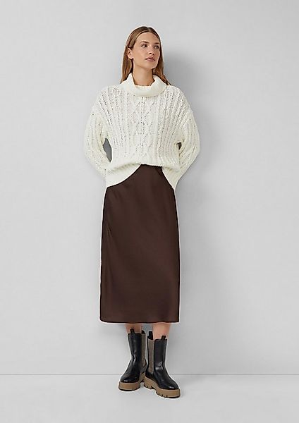 s.Oliver Midirock Rock Strukturierter Midi-Rock aus fließender Ware günstig online kaufen