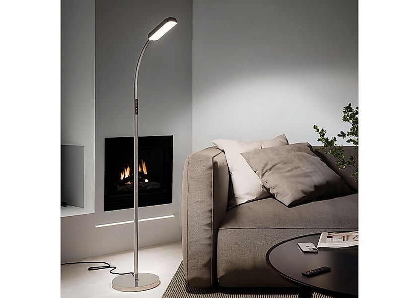 tectake Stehlampe Wohnzimmerlampe Prisma LED, 5 Lichtmodi, 12 W, dimmbar, L günstig online kaufen