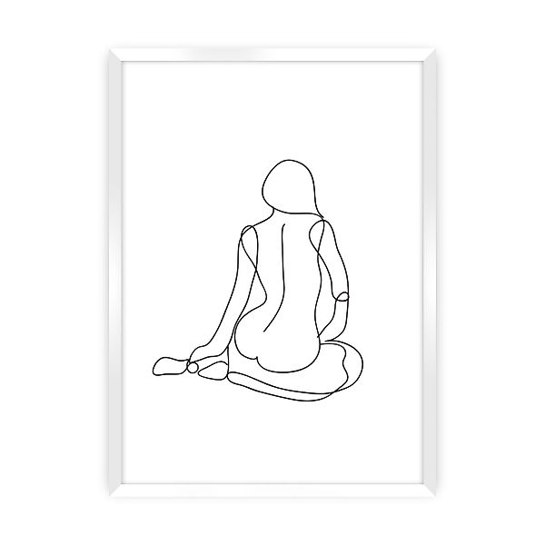 Poster Figure Line I, 21 x 30 cm , Ramka: Biała günstig online kaufen