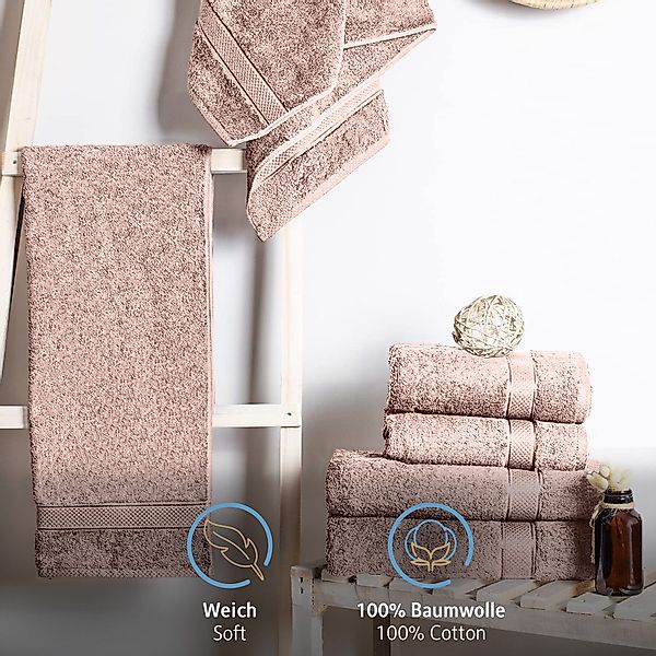 Komfortec Handtuch Set Handtuch Set 100% Baumwolle, 4&6 Teilig, Handtücher günstig online kaufen