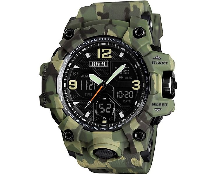 BWuM Multifunktionsuhr BWuM Tactical Analog/Digital XXL Uhr günstig online kaufen