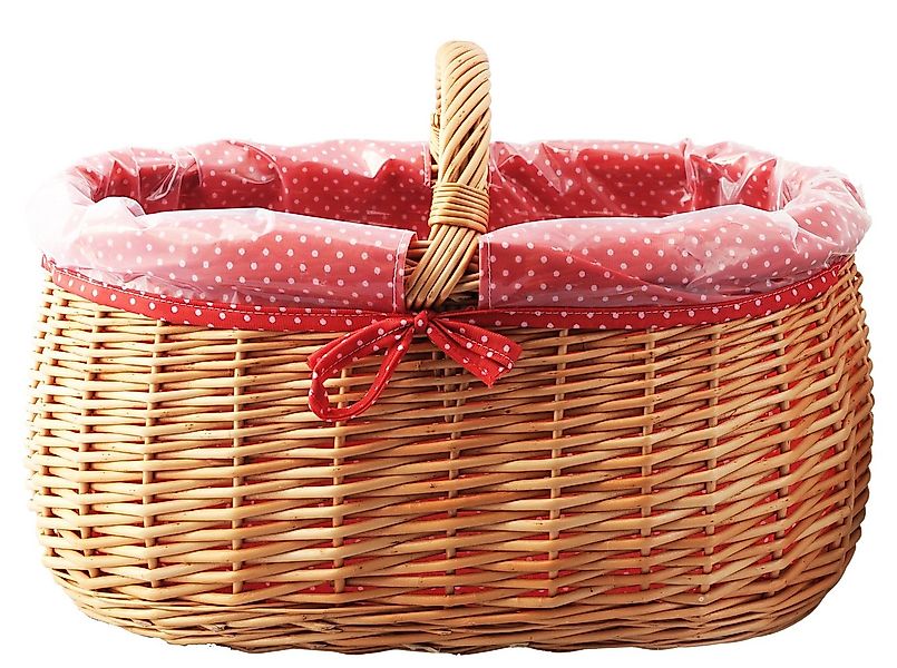 YULKA Einkaufskorb Weidenkorb BAGI ROT Autokorb mit Henkel, 48 l, abnehmbar günstig online kaufen