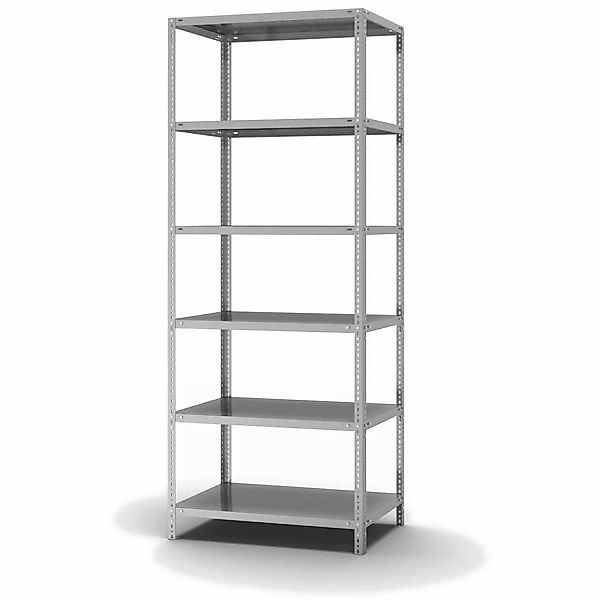 PROREGAL Edelstahlregal Schraubsystem HxBxT 250 x 100 x 60 cm 6 Ebenen Fach günstig online kaufen