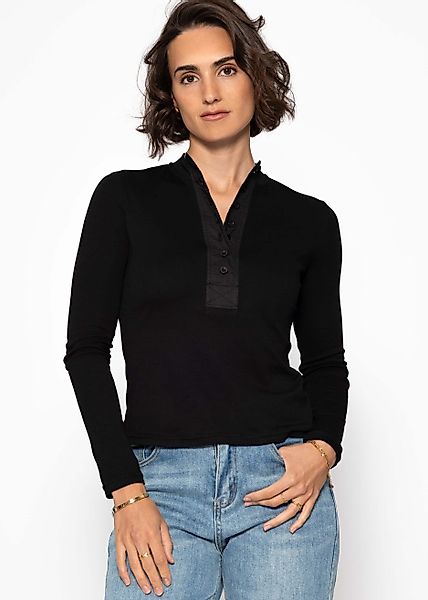 SASSYCLASSY Langarmshirt Langarm Shirt mit breiter günstig online kaufen