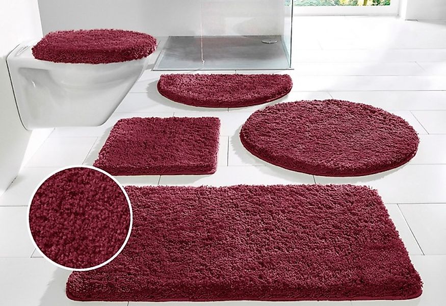 my home Badematte »Sanremo, Badvorleger, Badezimmer Teppich, sehr weich«, r günstig online kaufen