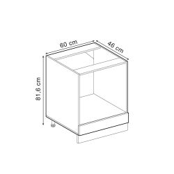 Vicco Herdumbauschrank R-Line, Anthrazit Landhaus/Anthrazit, 60 günstig online kaufen