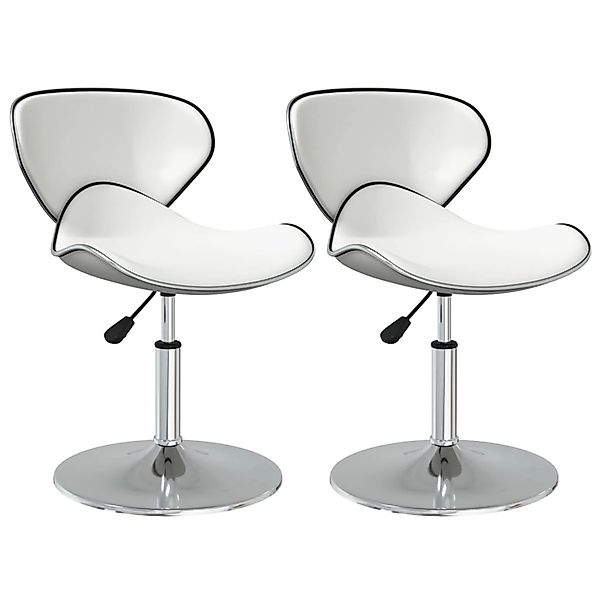 vidaXL Esszimmerstühle 2 Stk Weiß Kunstleder 335119 günstig online kaufen