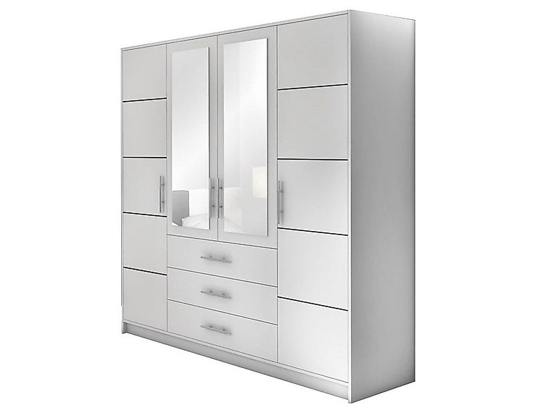 Beautysofa Kleiderschrank Kleiderschrank mit 4 türen BALI D4 Garderobenschr günstig online kaufen