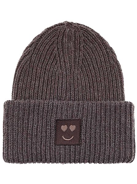 Zwillingsherz Strickmütze Smile Grobstrick, Smile Patch günstig online kaufen