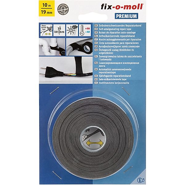 Fix-o-moll Power-Stretch-Band Schwarz 10 m x 19 mm günstig online kaufen