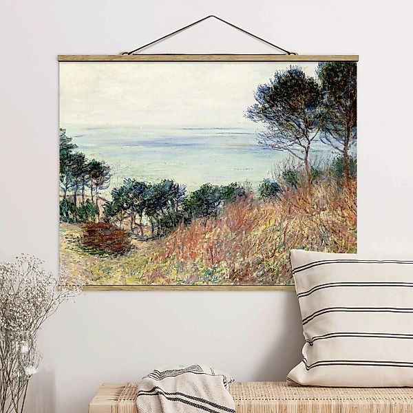 Stoffbild Strand mit Posterleisten - Querformat Claude Monet - Küste Vareng günstig online kaufen