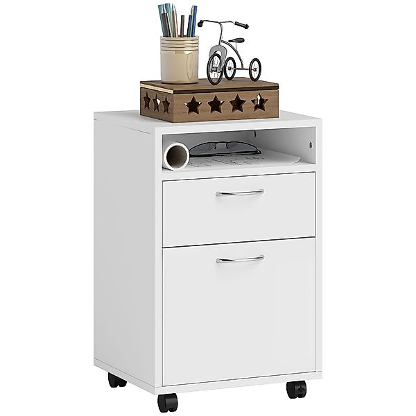 HOMCOM Rollcontainer, Aktenschrank, Bürocontainer mit Schublade, Büroschran günstig online kaufen