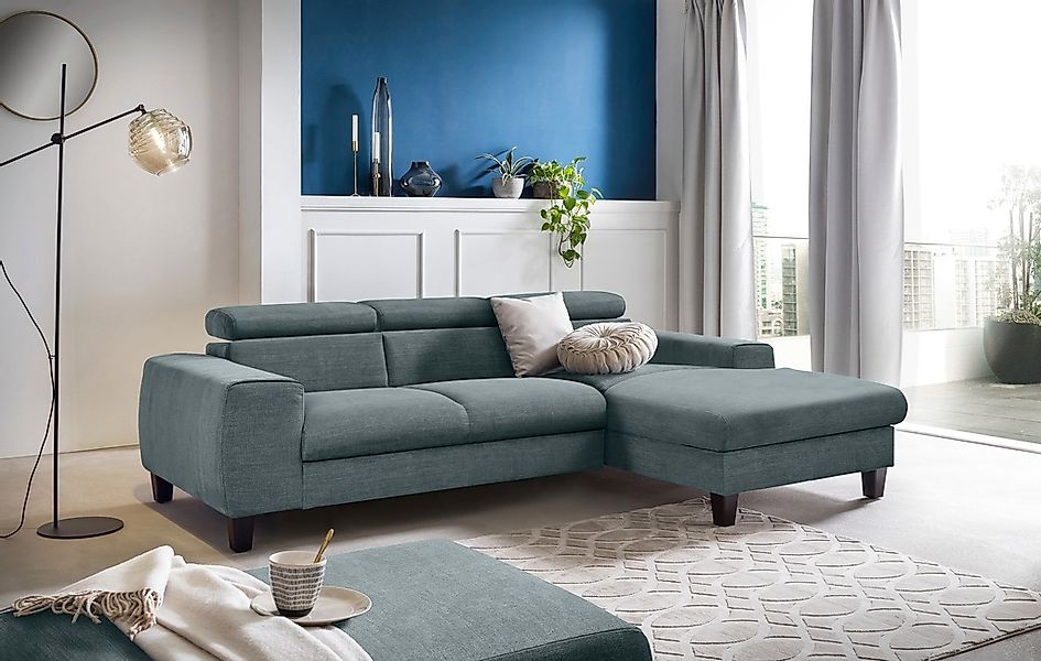 COTTA Ecksofa "Morven L-Form mit Kopfteilverstellung" wahlweise mit Bettfun günstig online kaufen