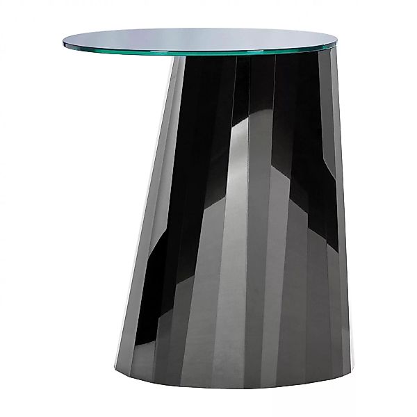 ClassiCon - Pli Beistelltisch hoch - onyx-schwarz/Kristallglas 53x42cm/H 65 günstig online kaufen