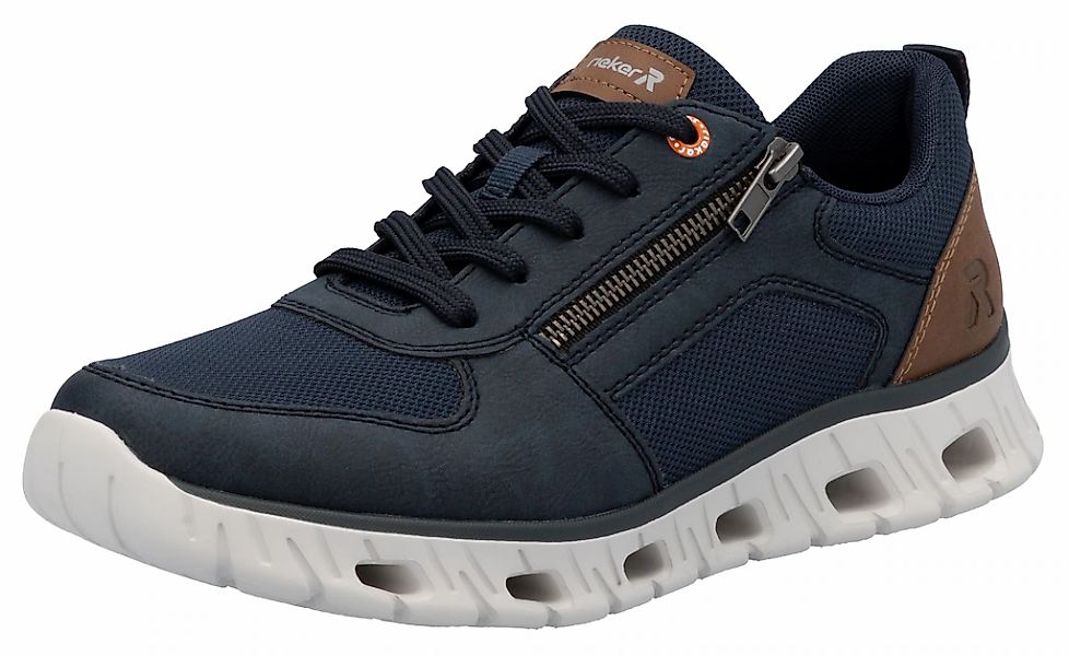 RIEKER Sport Sneaker, Schnürschuh, Freizeitschuh, Halbschuh mit Reißverschl günstig online kaufen