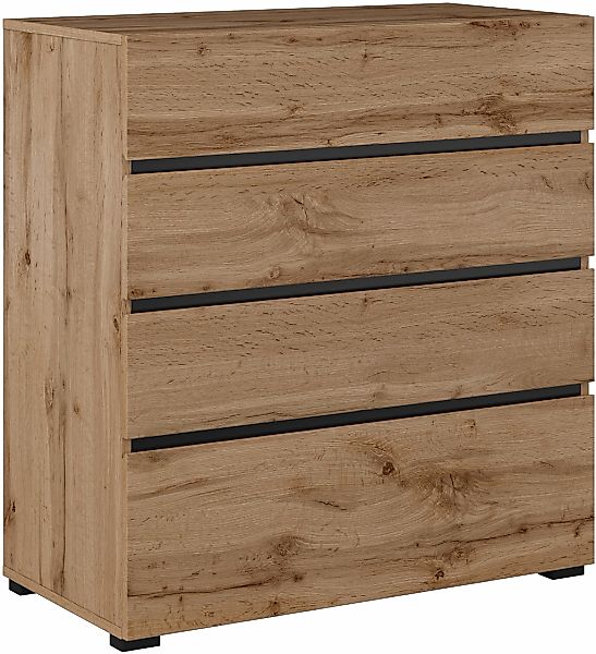 Home affaire Schubkastenkommode "Cross, moderne grifflose Kommode, 80x40x85 günstig online kaufen
