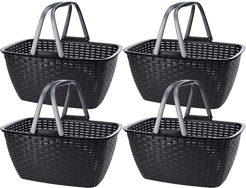Koopman Einkaufskorb Wäschekorb Box Einkauf Rattan günstig online kaufen