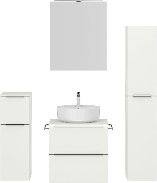 nobilia® Badmöbel-Set »Alvene«, (4 St., vormontiert, mit Soft-Close), inkl. günstig online kaufen