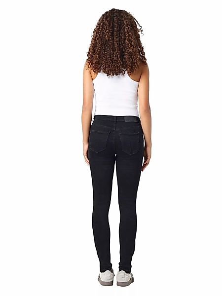 Noisy May Damen Jeans NMKIMMY NW ANK DART AZ159BL Slim Fit Schwarz Black günstig online kaufen